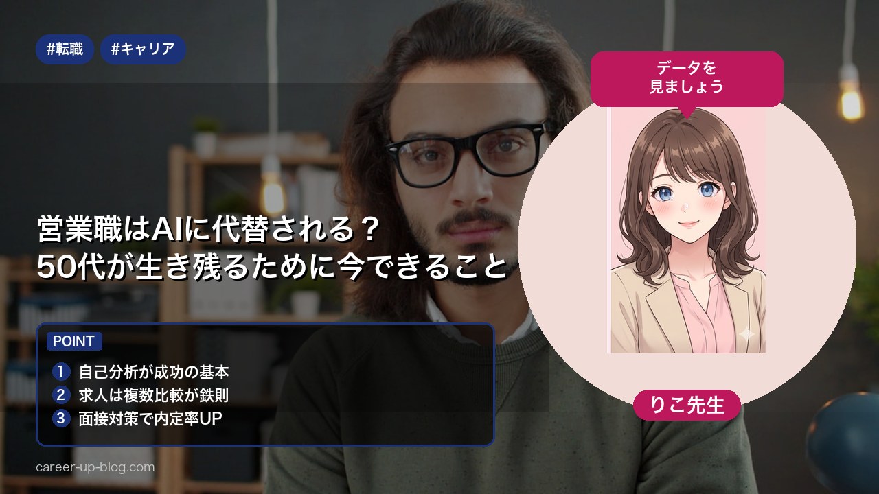 営業職はAIに代替される？50代が生き残るために今できること